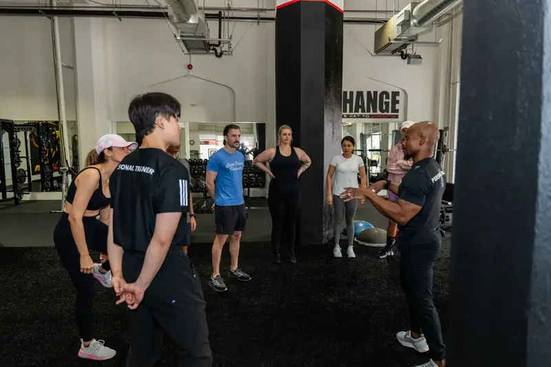Functional training equipment at the Function Fitness studio in DTLA